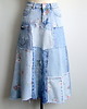 spódnice midi Patchworkowa spódnica jeans, midi, r.38