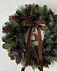 wianki bożonarodzeniowe NATURALNY Wianek Bożonarodzeniowy na drzwi Z DZWONKIEM - 45cm