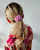 gumki do włosów Gumka jedwabna, scrunchie, frotka powder pink MIDI
