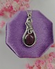 wisiory Naszyjnik Jadeit Bordowy stal chirurgiczna wisiorek handmade wirewrapping