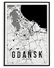 plakaty Plakat miasto POLSKA - GDAŃSK 2  obraz MAPA