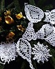 ozdoby choinkowe Śsnieżynki szydełkowe     zestaw 8