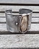 bransoletki wire wrapping Krzemień w gniazdku - bransoletka na zamówienie