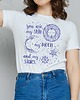 t-shirt damskie Koszulka organiczna z nadrukiem Sun, moon, stars