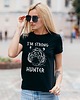 t-shirt damskie Koszulka damska czarna  I am strong
