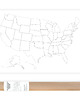 grafiki i ilustracje Plakat do Kolorowania Mapa USA Konturowa 50x70cm