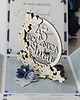 kartki scrapbooking 45 rocznica ślubu, szafirowe gody, exploding box, kartka 3d