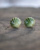 kolczyki ceramiczne Kolczyki Muszelki "Wiosenny Brzeg" - ceramiczne sztyfty