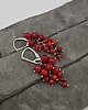 kolczyki z kamieniami Kolczyki czerwone gronka