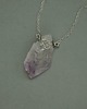 wisiory Naszyjnik jasny surowy ametyst wire wrapping