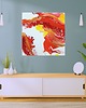 obrazy BLOODSTREAM ręcznie malowana abstrakcja 70x70 cm