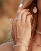 bransoletki ze szkła Bransoletka z pierścionkiem Crystal Gold Bead