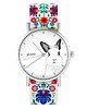 zegarki damskie Zegarek - Królik - folk biały, nylonowy