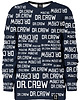bluzy dla chłopców Bluza bez kaptura Chłopiec DR.CROW Napisy Logo Czarna