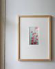 obrazy Akwarela Kwiaty oryginalny obraz niebieski papier 10,5x22 cm