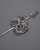 spinki i klamry do włosów Spinka do włosów i do szala ozdobna kwarc różowy wire wrapping