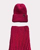 Akcesoria pozostałe Wełniany komplet - czapka i komin - magenta