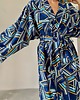 szlafroki damskie Szlafrok narzutka kimono w paski