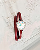 zegarki damskie Prezent - Zegarek -multi Dots - red pasek + Ball xmas