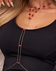 złote naszyjniki Łańcuszek na ciało Sexy Glass Stones