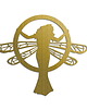 inne Dekoracyjny panel ażurowy, SECESJA, WOMAN DRAGONFLY, Dekoracja ścienna 3D, Or