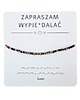 bransoletki na sznurku Bransoletka z alfabetem Morse Rodonit, Jaspis dalmatyński, Spinel, Turmalin