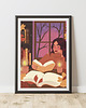 grafiki i ilustracje Plakat Cozy reading