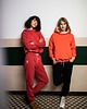 bluza z kapturem damska Kangurka DAMSKA MALINOWA