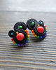 kolczyki soutache Kolorowe Lentinki- kolczyki soutache
