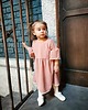 sukienki dla dziewczynki Sukienka z bawełnianą koronką ALICE, brudny róż