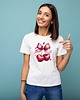 t-shirt damskie WIŚNIE koszulka z nadrukiem