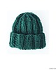 czapki damskie Czapka beanie  z wełną w kolorze szmaragdowym