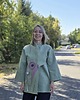 marynarki damskie Kimono 100% len patchworkowy kwietny wzór.