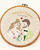 Ślub - inne Personalizowana pamiątka ślubna, haft w oprawie vintage