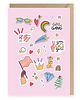 kartki okolicznościowe - wydruki Kartka okolicznościowa Girl Power Stikers
