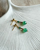 kolczyki z kamieniami Drobne kolczyki z zielonym agatem