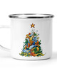 kubki Świąteczny kubek metalowy choinka ryby
