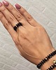 bransoletki z kamieni naturalnych Bransoletka z pierścionkiem potrójna Black Style