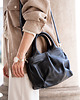 torby na ramię Czarna torebka skórzana - Fluffy Bag