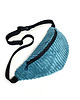 torby i nerki męskie Turkusowa morska nerka sztruks welur