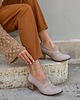 półbuty damskie PÓŁBUTY NA 6 CM SŁUPKU - SKÓRA NATURALNA - MODEL 250 - KOLOR LATTE