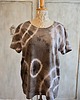 t-shirt damskie T-shirt shibori farbowany roślinami Tanins