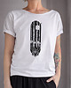 t-shirt damskie Las graficzny Oversize Biały