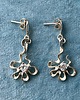 kolczyki srebrne Długie kolczyki kwiat, kwiatek z cyrkonią - srebro pr 925.- VINTAGE