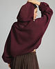 bluza z kapturem damska Bluza burgundowa BIGGIE zip