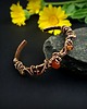 bransoletki wire wrapping Bransoleta mankietowa  z agatem bursztynem i cytrynem - Zamówienie specjalne