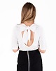 bluzki - inne Bluzka Z Wiązaniem Na Plecach Biel