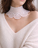 chokery Koronkowy choker naszyjnik w stylu vintage biały klasyk