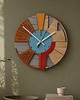 zegary Drewniany Zegar Ścienny  DużyGeometryczny  /48cm  - Cichy Mechanizm