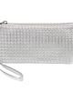 portfele damskie Skórzany portfel damski srebrny Lou G-116